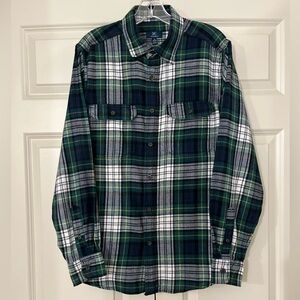 George Plaid Flannel Long Sleeve Button Down Shirt Medium